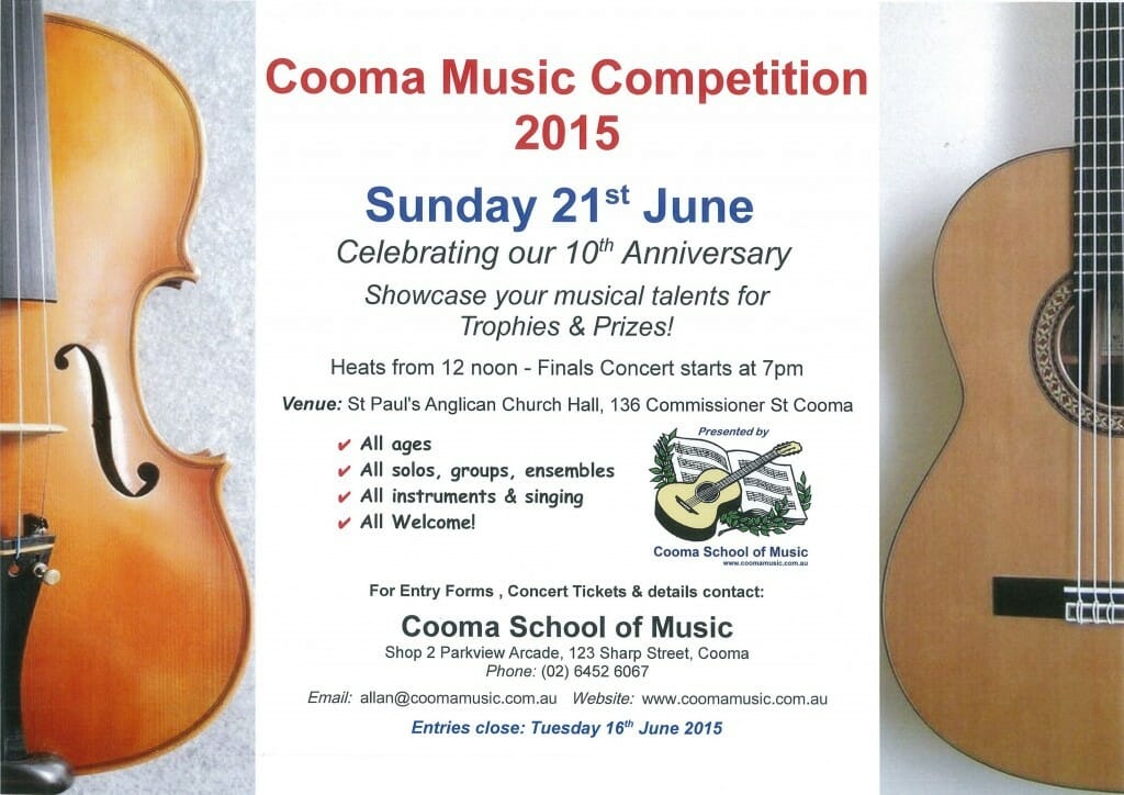 cooma music poster