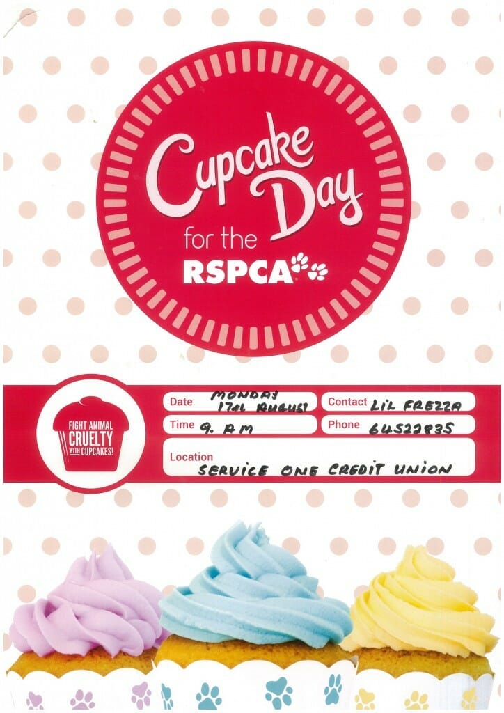 RSPCA cupcake day poster 2015