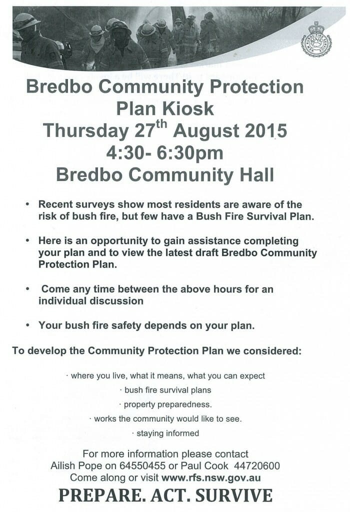 Bredbo Community Protection Plan 27 Aug 2015