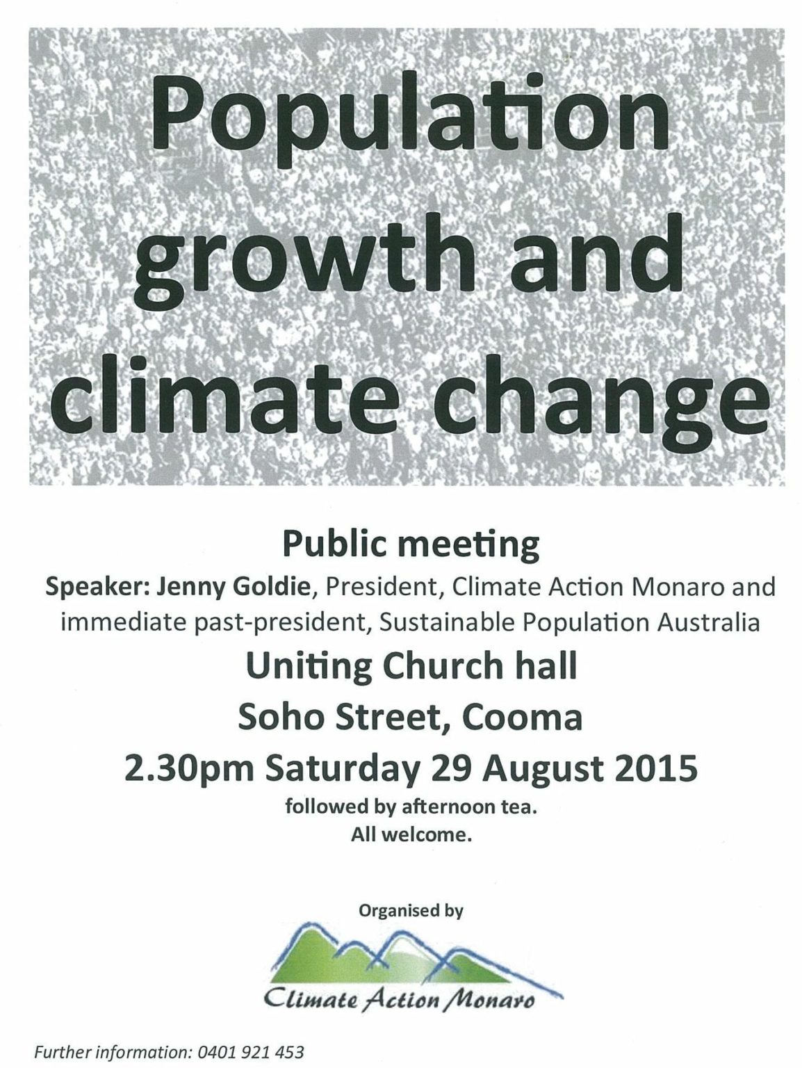 Population Growth and Climate Change Visit Cooma