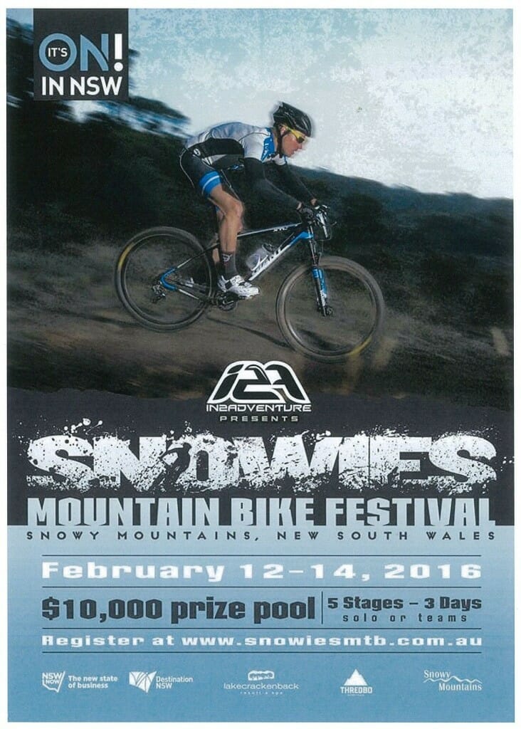 snowies mountain bike festival poster