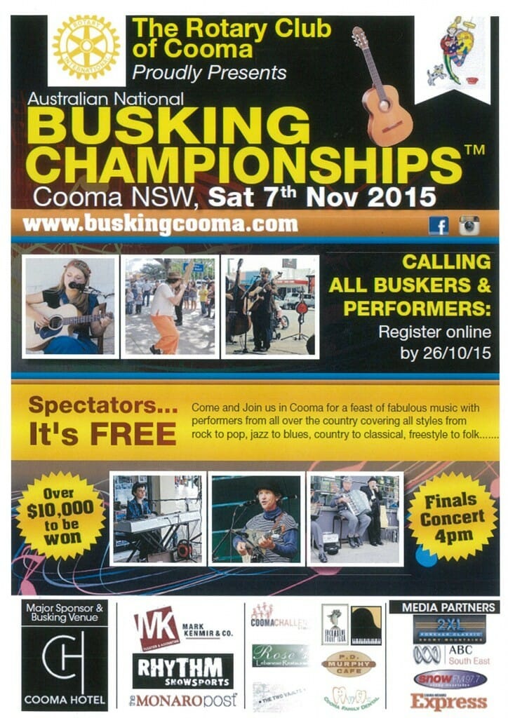 Australian National Busking poster