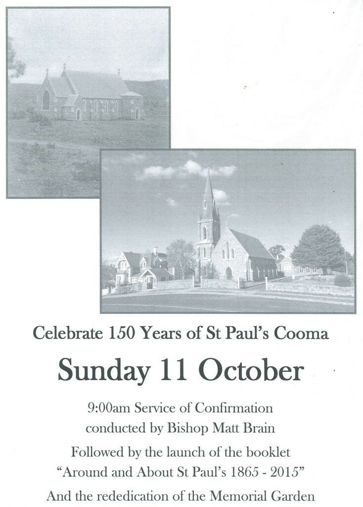 150 years of st pauls cooma 11 oct 2015