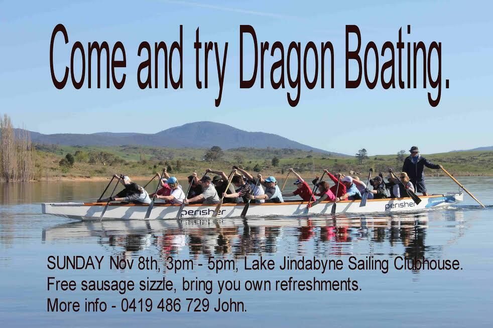 dragon boating come and try 8th nov 15