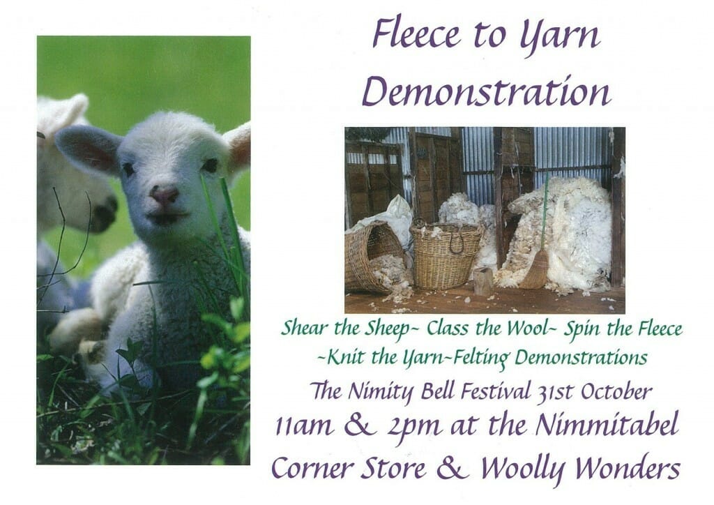 fleece to yarn demonstration 31 oct 15