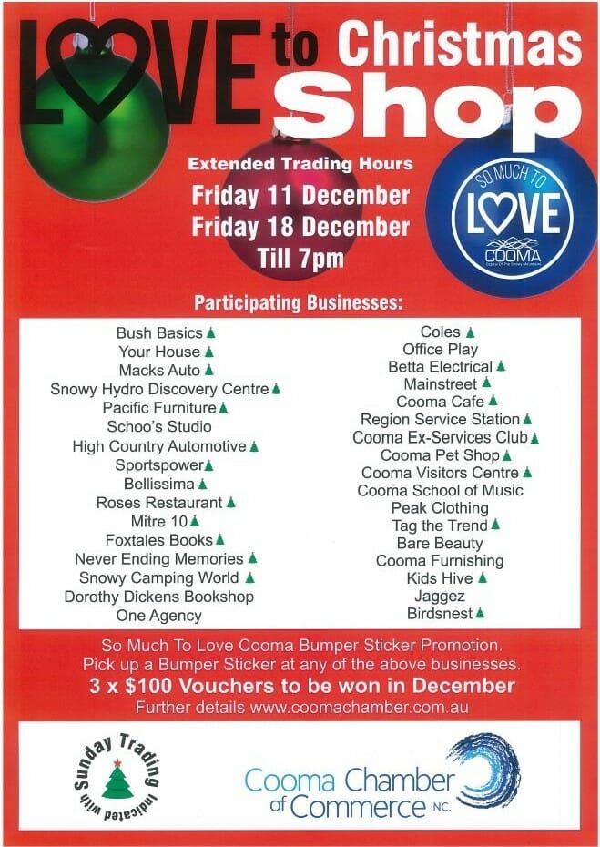 love to shop christmas 11 and 18 dec 15