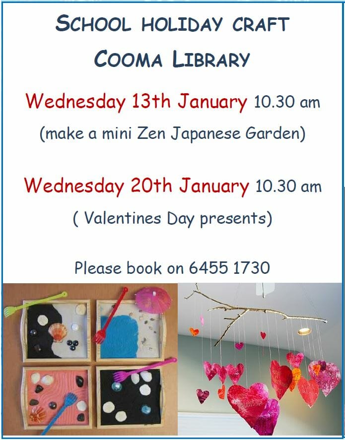 Cooma Library school holiday craft 20 Jan 16