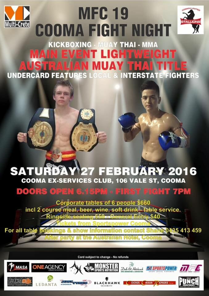 Cooma Fight Night 2016