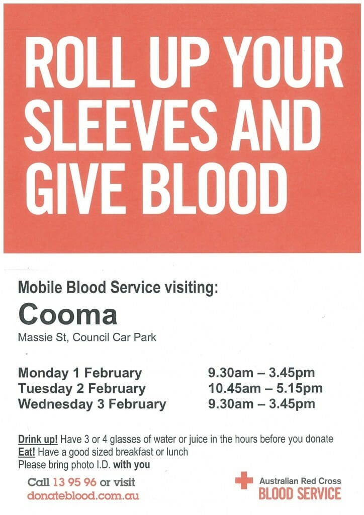 give blood 1 to 3 feb 16