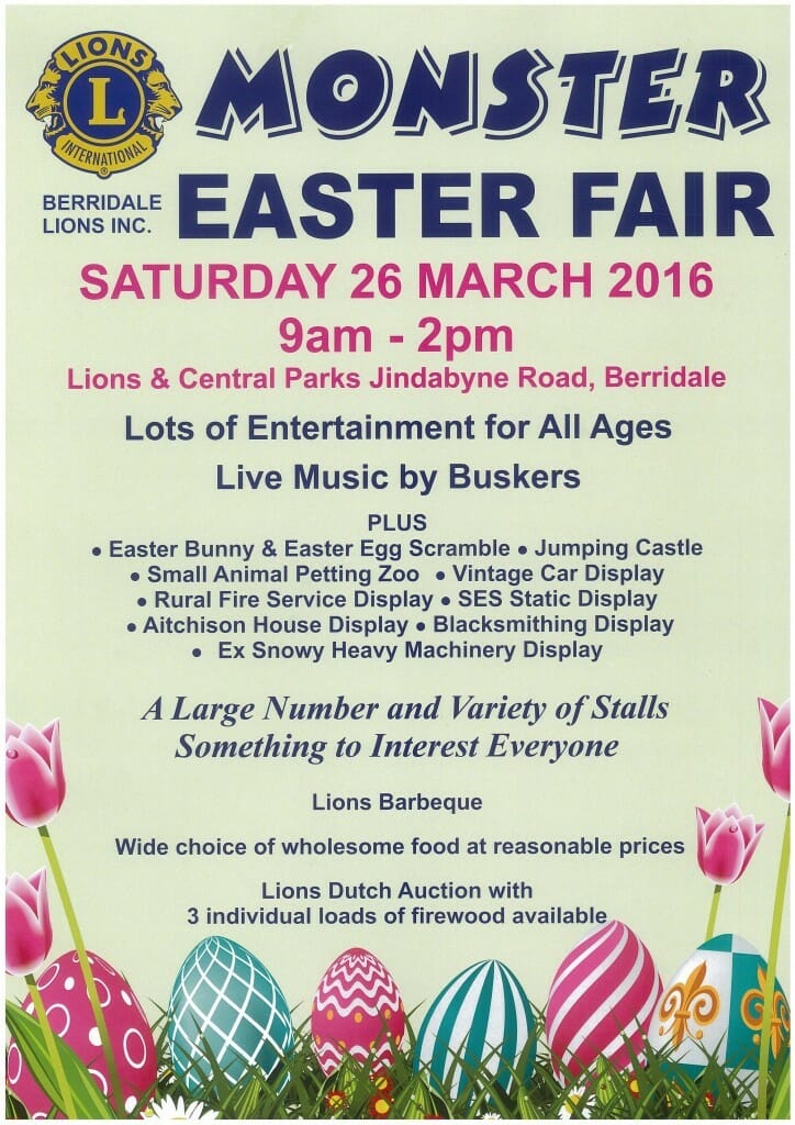 Monster easter fair berridale 26 march 2016