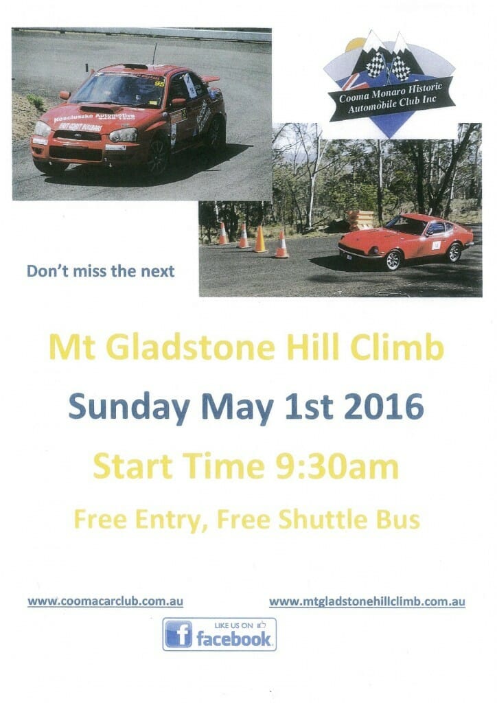 Mt Gladstone Hill Climb 1st May 2016