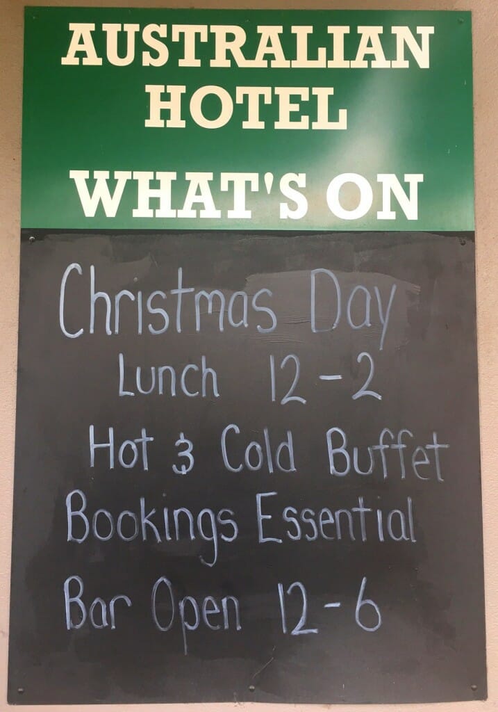 Christmas Lunch Australian Hotel Visit Cooma