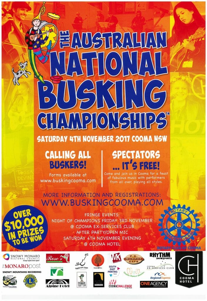 Australian National Busking Championships 2017 Cooma