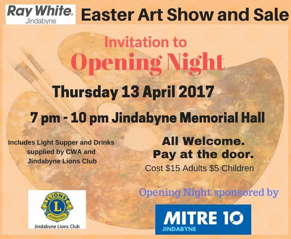 Jindabyne Lions Easter art show 13 apr 17 Visit Cooma