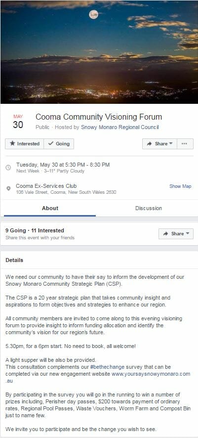 Cooma Visitors Centre Community Visioning Snowy Monaro Council May 2017