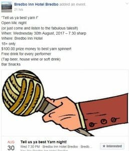 Tell Us ya best Yarn Night - Open mic Bredbo Inn