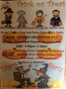Halloween Trick or Treat - Nimmitabel Advancement Group