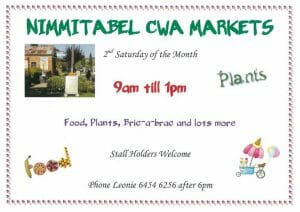 Monthly markets at Nimmitabel