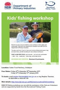 NSW DPI Kids Fishing Workshop Gaden Trout Hatchery Jindabyne