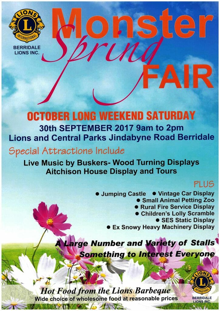 Berridale Lions Monster Spring Fair