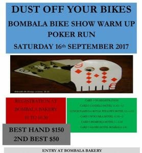 Bombala Bike Show Warm Up Poker Run