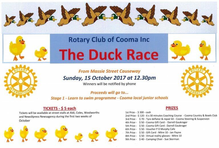 Rotary Club of Cooma Inc – The Duck Race