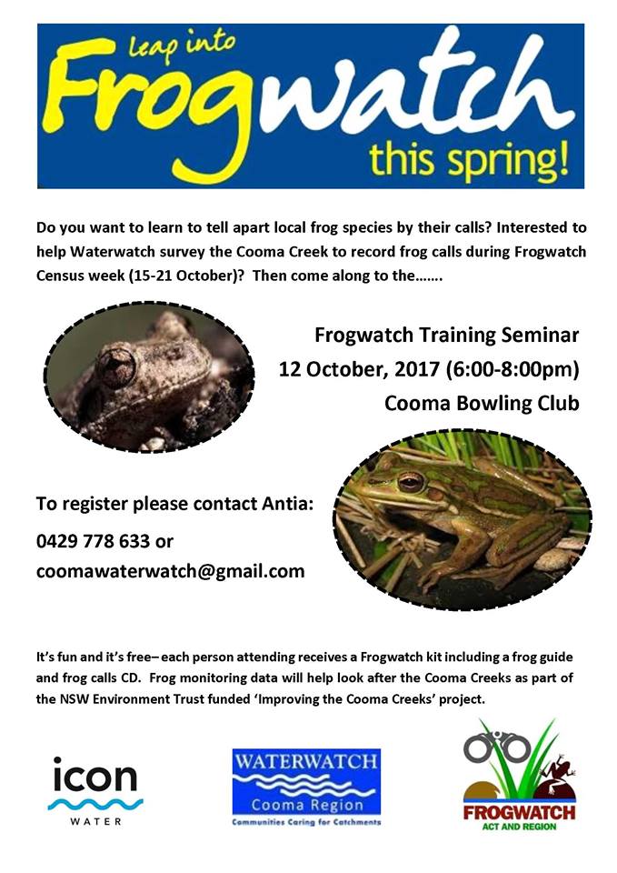 Frog Census Frog Watch Training Cooma