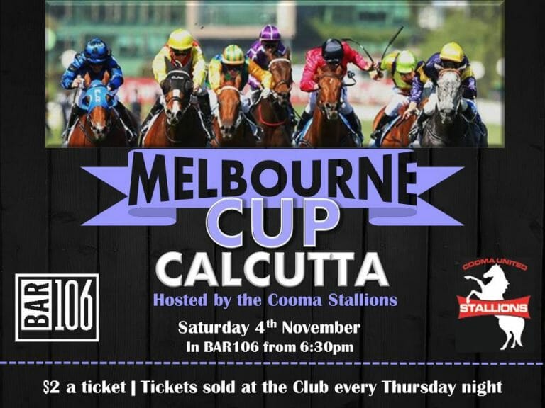 Melbourne Cup Calcutta, hosted by the Cooma Stallions