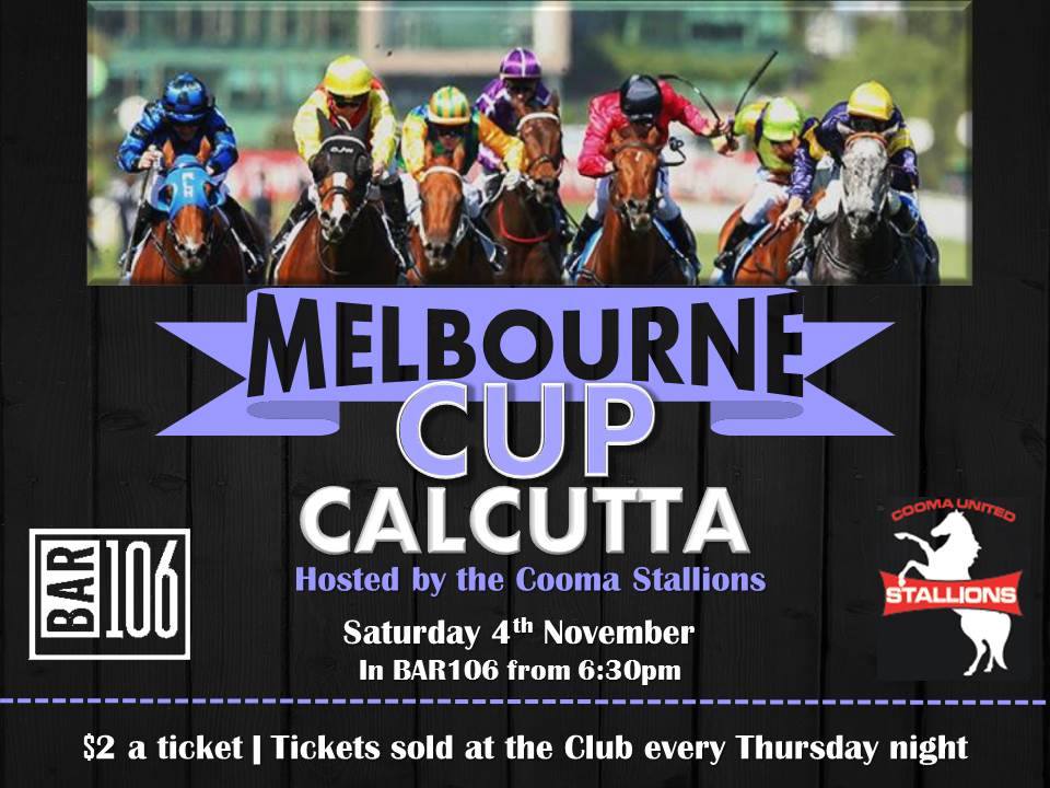 Melbourne Cup Calcutta Cooma Stallions Ex services Club