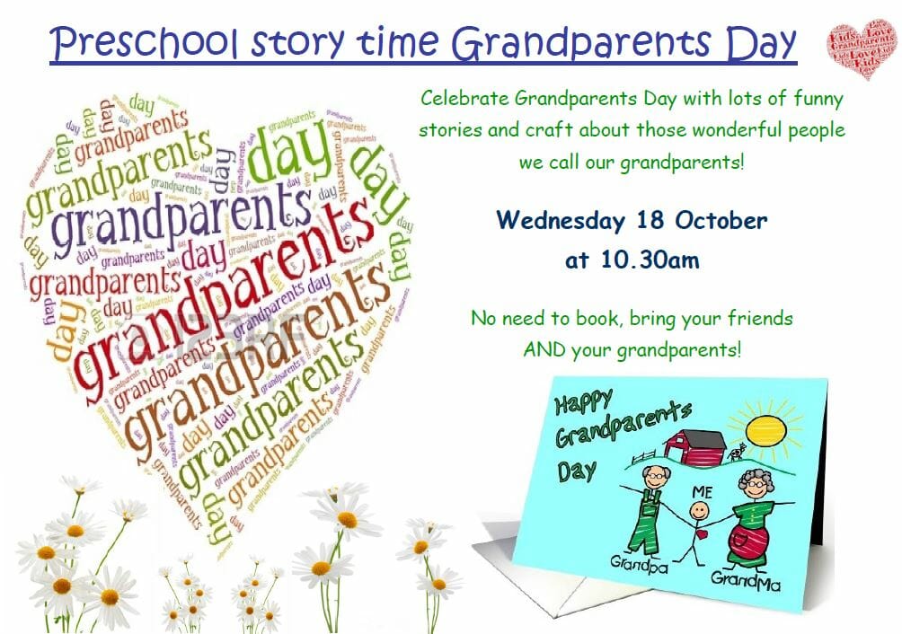 Preschool Story time for Grandparents Day - Visit Cooma