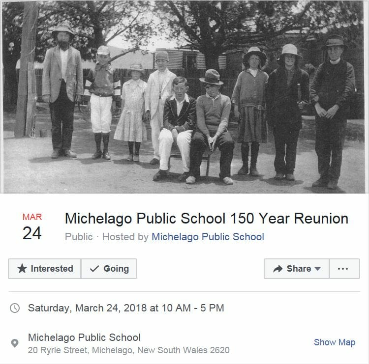 Michelago Public School 150 year Reunion & Celebrations