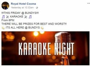 Bundy's Karaoke 15th December