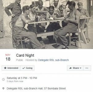 Delegate Card Night RSL