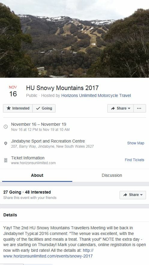 HU Snowy Mountains 2017 – Travellers Meeting at Jindabyne Sport & Recreation Centre