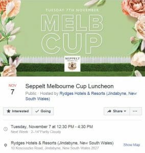 Melbourne Cup Luncheon Seppelt Rydges Jindabyne