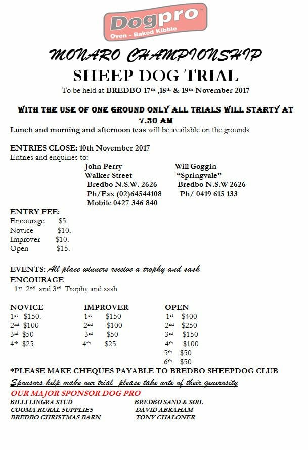 Monaro Championship Sheep Dog Trial Bredbo 2017