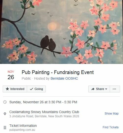 Pub Painting at Coolamatong Snowy Mountains Country Club – Fundraiser for Berridale OOSH