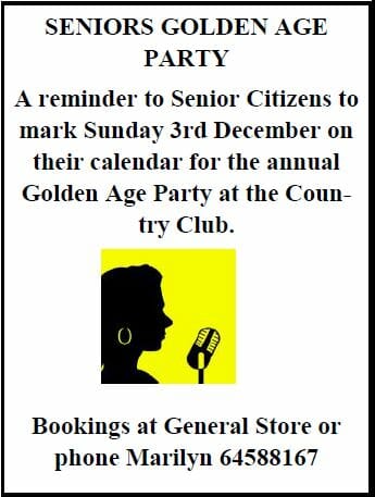 Seniors Golden Age Party – Country Club