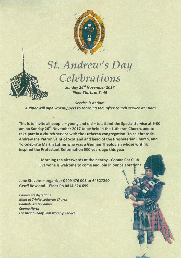 St Andrew's Day Celebrations