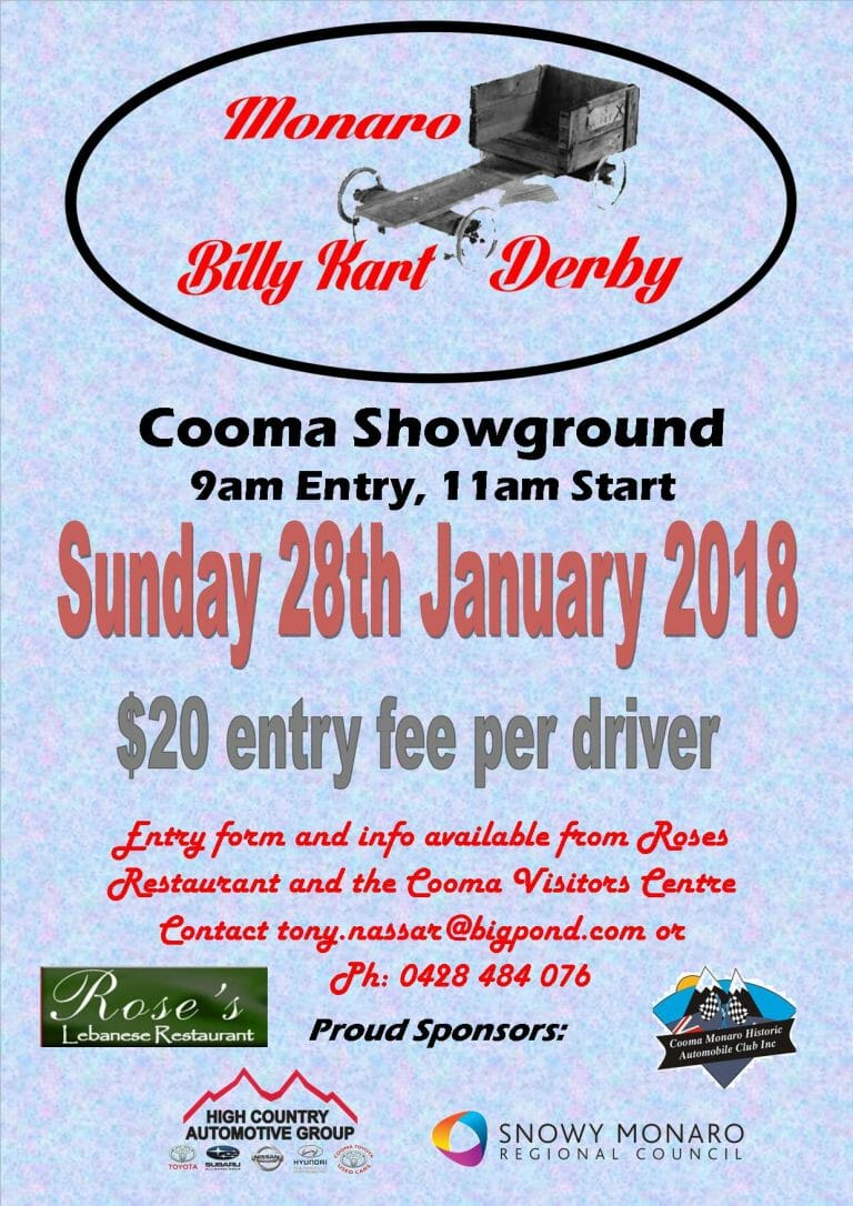 Monaro Billy Kart Derby 2018
