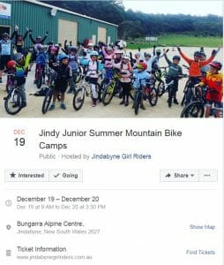 Jindy Junior Summer Mountain Bike Camps Dec 17