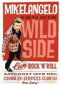 Mikelangelo & His Wild Side Live Rock'n'Roll Cooma ex services