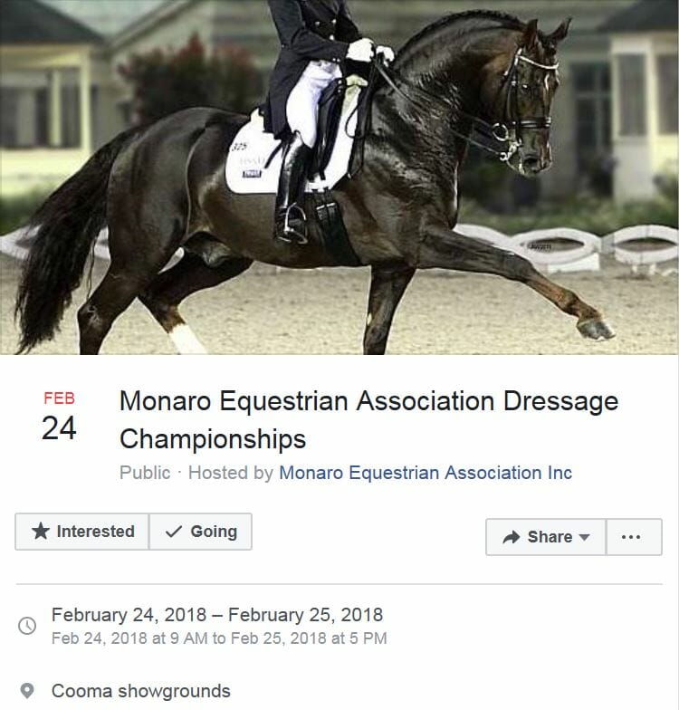 Monaro Equestrian Association Dressage Championships – Cooma Showground
