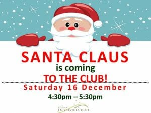 Santa Claus is coming the the club - Cooma Ex Services