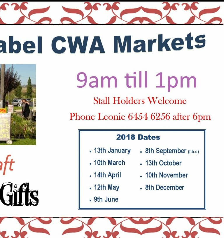 Nimmitabel CWA Village Markets 2018