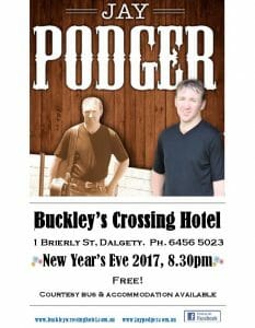 Jay Podger Buckley's Crossing Hotel Dalgety