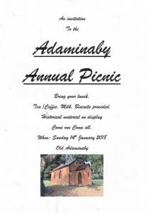 Adaminaby Annual Picnic and Historical display