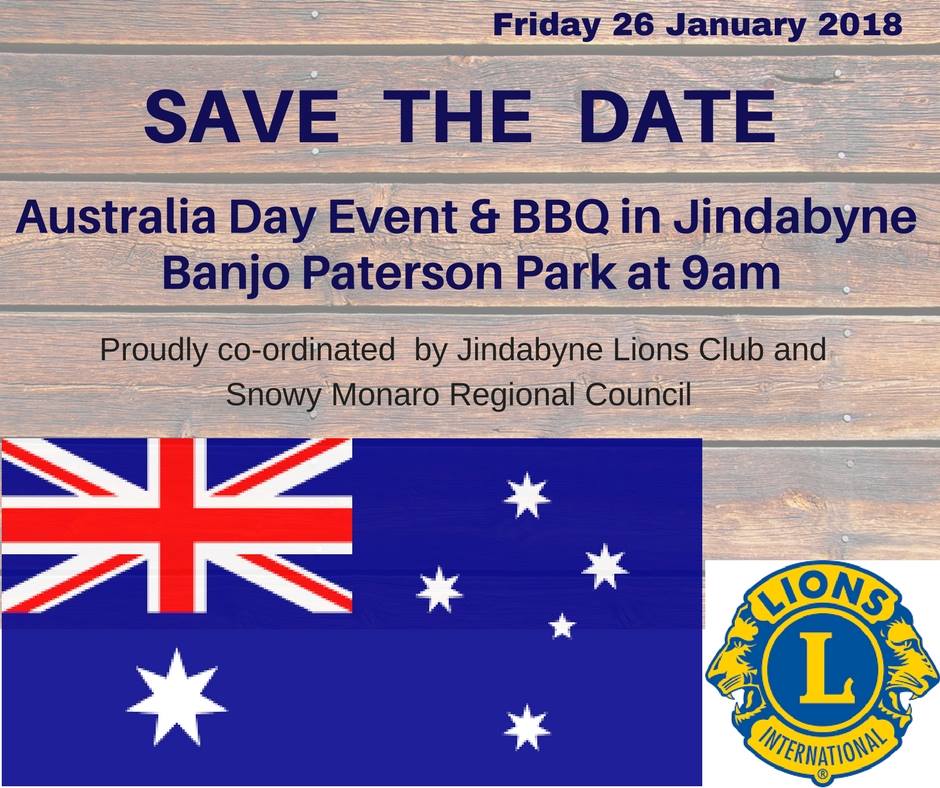 Australia Day BBQ Banjo Paterson Park Jindabyne Lions 2018