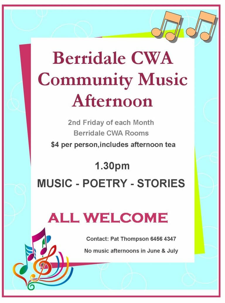 Berridale CWA Community Music Afternoon