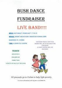 Bush Dance Fundraiser with Live Band